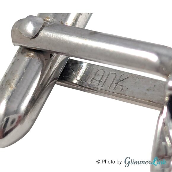 Swank Vintage Silver Tone Car Cufflinks and Tie Bar Set Automobile Design, 1960s - Picture 11 of 13